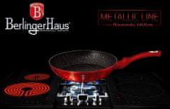 Berlingerhaus Sada nádobí s mramorovým povrchem 3 ks Burgundy Metallic Line
