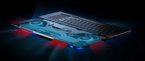 Herní notebook Asus ROG Zephyrus S důmyslný systém chlazení pro dlouhodobé používání