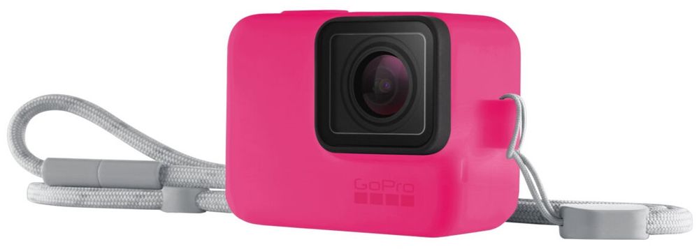 Levně GoPro Sleeve + Lanyard (silikonový obal neonově růžový) (ACSST-011)