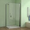 H K Čtvercový sprchový kout MELODY A1 90 cm s jednokřídlými dveřmi včetně sprchové vaničky z litého mramoru