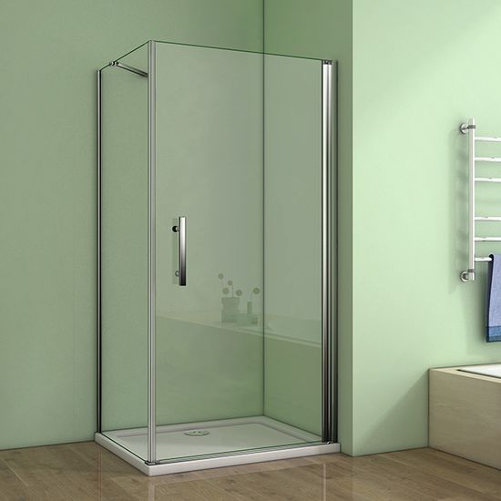 H K Obdélníkový sprchový kout MELODY D1 80x100 cm s jednokřídlými dveřmi včetně sprchové vaničky z litého mramoru