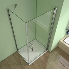 H K Obdélníkový sprchový kout MELODY D1 80x100 cm s jednokřídlými dveřmi včetně sprchové vaničky z litého mramoru