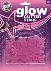 GlowStars GlowStars Glow Glitter Stars - růžové