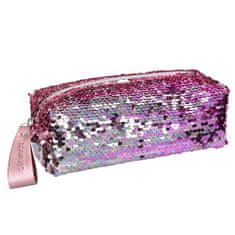 Top Model Kosmetická taška , Růžová s měnícími flitry