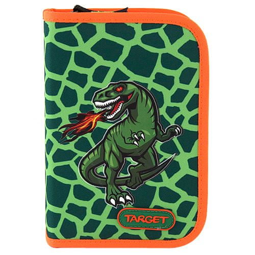 Target Školní penál s náplní , T-Rex - zelená