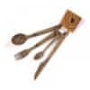 30250251 CUTLERY Fork, knife, spoon, lžička Brown - hnědý kempinkový příbor