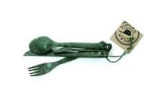 Kupilka 30250252 CUTLERY Fork, knife, spoon, lžička Green - zelený kempinkový příbor