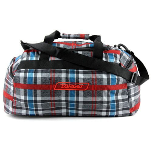 Target Cestovní taška , Kostkovaná, červeno-modro-šedá