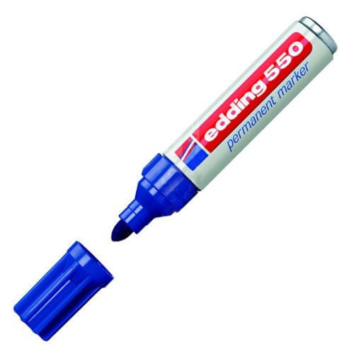 Edding Permanentní popisovač , 550, 3-4 mm, modrý