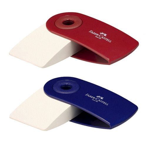 Faber-Castell Stěrací pryž , Sleeve Mini, 2 druhy - červená/modrá
