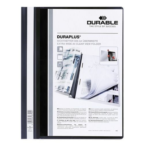 Durable Desky s rychlovazačem , Duraplus, A4, černý