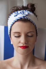 MaryBerry Bílá námořnická kosmetická čelenka Blue Dreams 