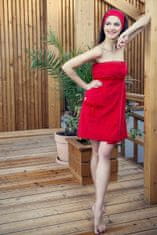 MaryBerry Dámský červený krajkový župan & kilt do sauny, XL-XXL