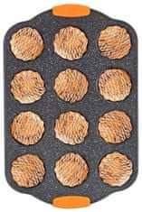 Berlingerhaus Forma na muffiny 12 ks silikonové rukojeti 41 x 27 x 3 cm Granit Diamond Line BERLINGERHAUS BH-1138