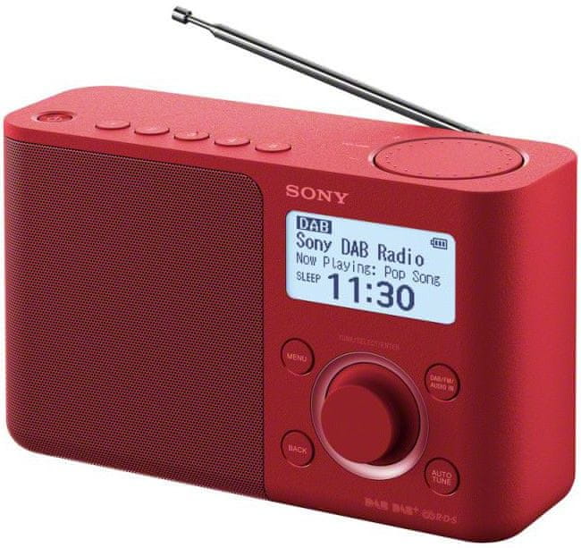 Sony XDR-S61DB, červená