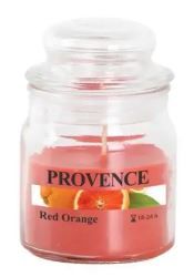 PROVENCE Svíčka ve skle s víčkem 70 g, červený pomeranč