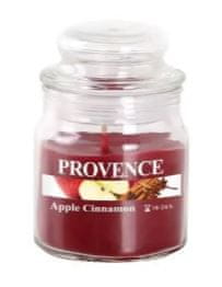 PROVENCE Svíčka ve skle s víčkem 70 g, jablko a skořice