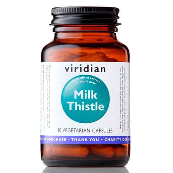 VIRIDIAN nutrition Milk Thistle 30 kapslí