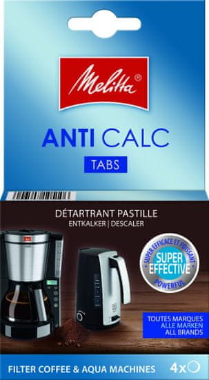 MELITTA ANTI CALC Odvápňovač pro kávovary a rychlovarné konvice v tabletách 4x12 g