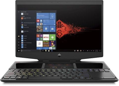 Herní notebook HP HP OMEN X 2S 15-dg0102nc (8RX32EA) sekundární 6palcová obrazovka nad klávesnicí