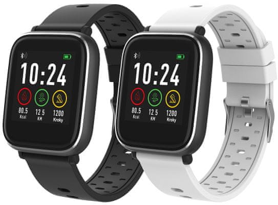 Chytré hodinky iGet FIT F3, sledování tepu, kalorií, vzdáleností, kroků, spánku, vodotěsné, dlouhá výdrž, multi sport
