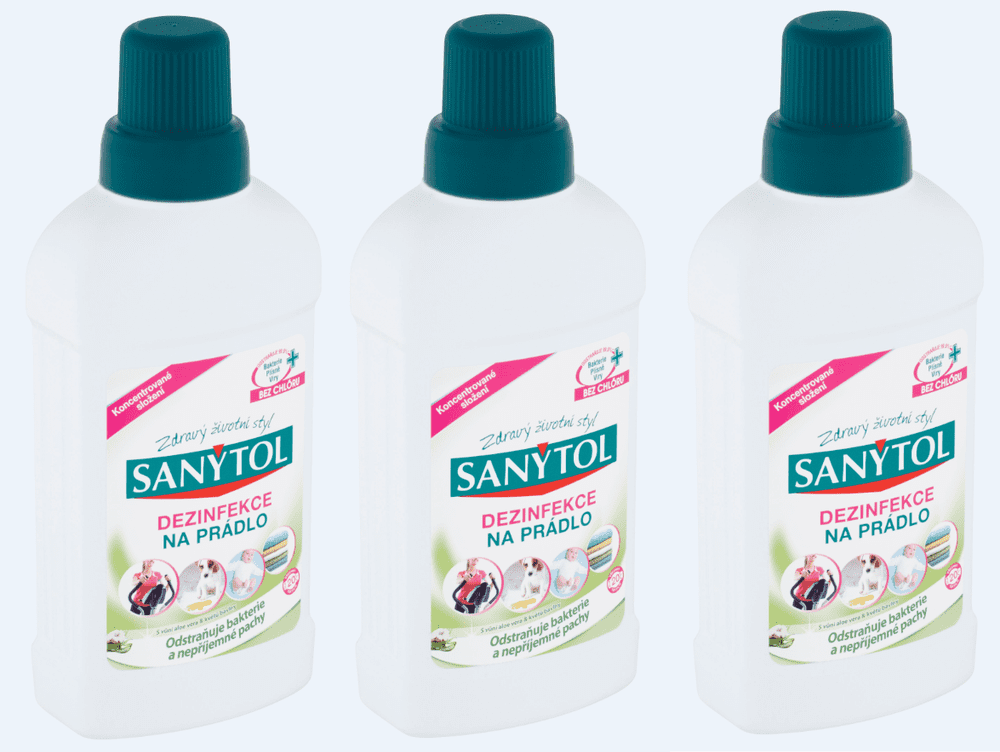 Levně SANYTOL dezinfekce na prádlo 500 ml Aloe Vera 3 ks