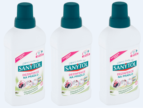 SANYTOL dezinfekce na prádlo 500 ml Aloe Vera 3 ks
