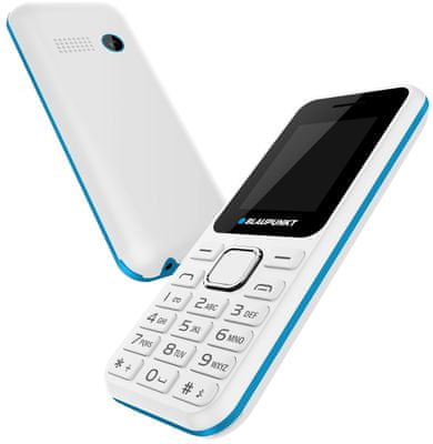 Blaupunkt FS 04, jednoduchý tlačítkový levný dostupný klasický telefon, Dual SIM, FM rádio, dlouhá výdrž baterie