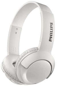 philips shb3075 sluchátka bezdrátová Bluetooth 4.1 verze dosah 10 m usb nabíjecí kabel výdrž baterie 12 h basový zvuk 32mm měniče velmi pohodlná uzavřená konstrukce handsfree mikrofon