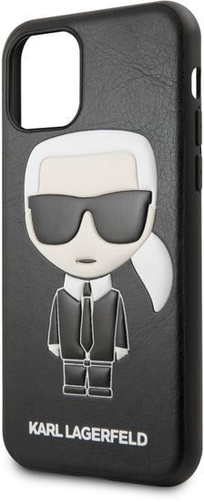 Karl Lagerfeld Embossed Glitter Kryt pro iPhone 11 Pro Max Black (EU Blister), KLHCN65GLBK