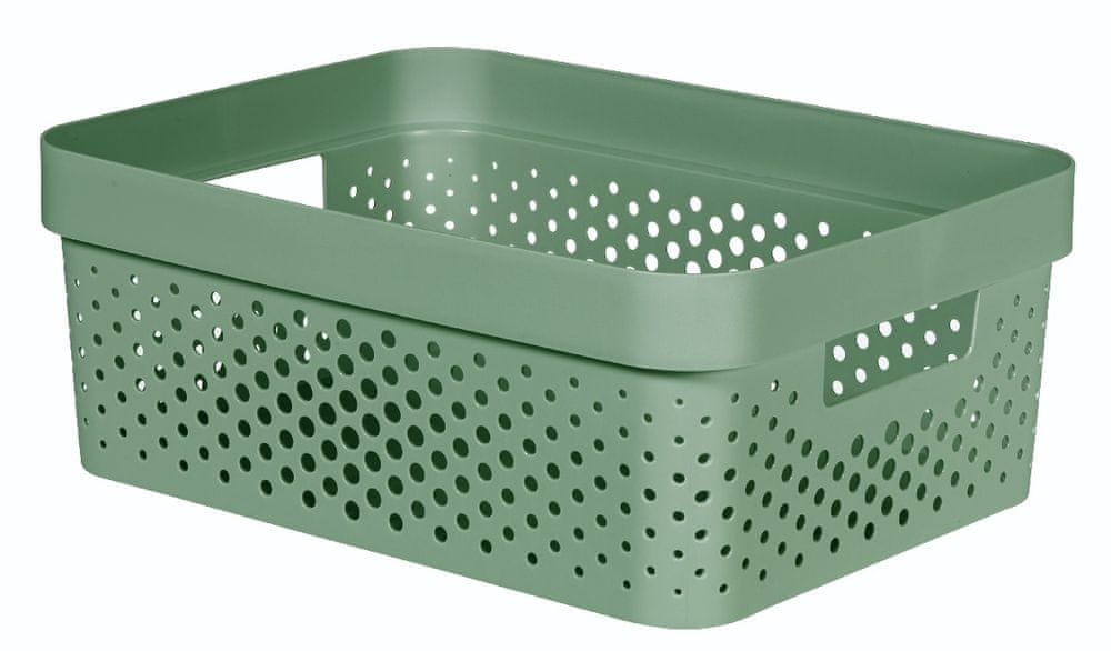 Levně Curver Úložný box INFINITY 11 l recyklovaný plast zelený