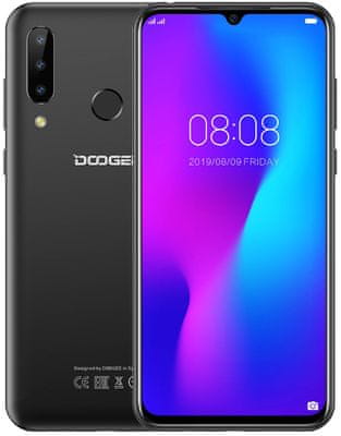 Doogee Y9 Plus, velký displej, velká výdrž baterie, Android 9, trojitý širokoúhlý fotoaparát, Android 9, čtečka otisků prstů, odemykání obličejem