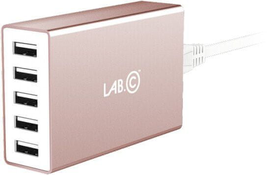 Lab.C X5 5Port USB Wall Charger - Rose Gold (LABC-587-RG_KR)