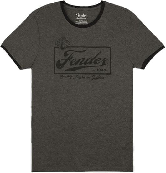 Fender Beer Label Ringer T-Shirt Dark Grey M Tričko