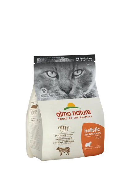 Almo Nature Holistic DRY CAT Adult - Hovězí s rýží 2kg