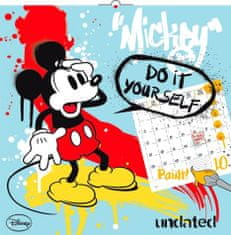 Grooters Poznámkový kalendář Mickey Mouse – DIY: omalovánkový kalendář, 30 x 30 cm