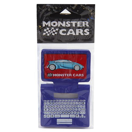 Monster Cars Gumovací pryž , Modrá - ve tvaru laptopu