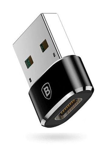 BASEUS USB adaptér USB samec / USB-C samice, černá (CAAOTG-01)