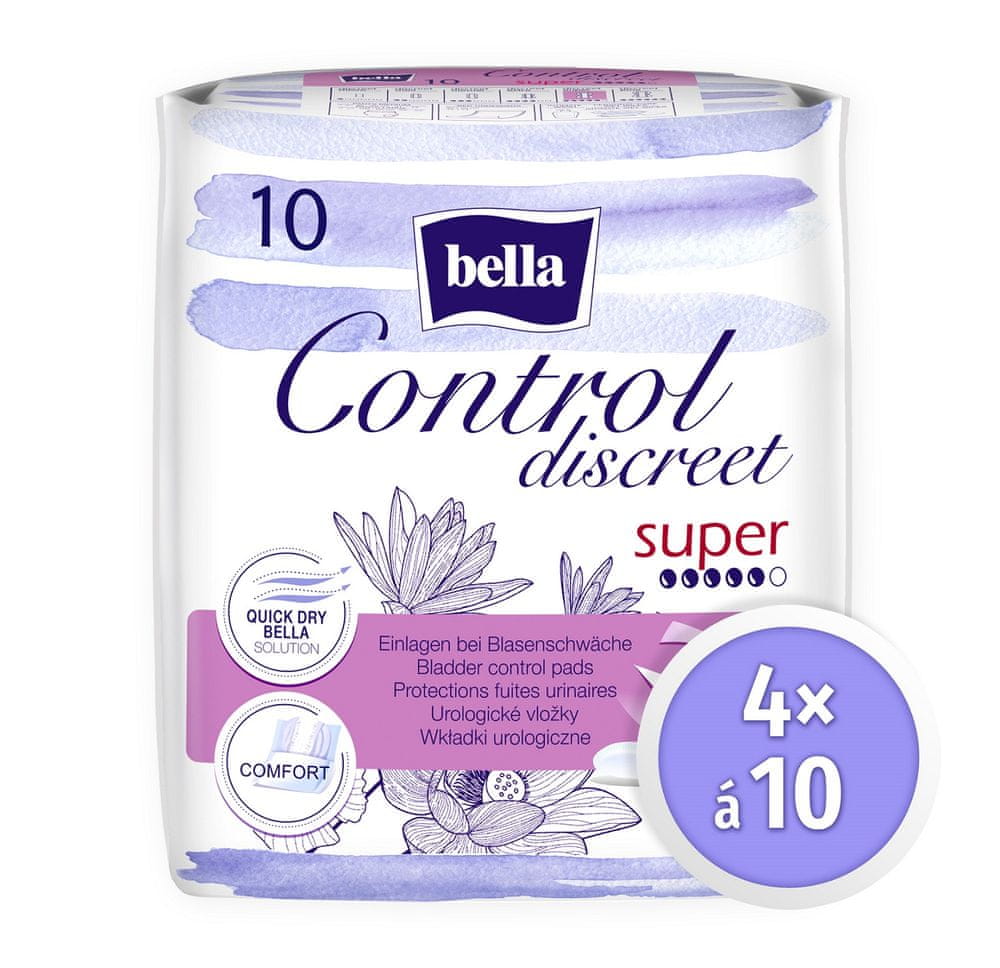 Levně Bella Control Discreet Super á 10 ks × 4