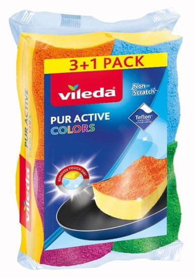 Vileda PUR active houb. střední 3+1 169492