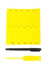 AHProfi Žluté Econo ID plastové visačky na klíče, 1000ks - 434030010