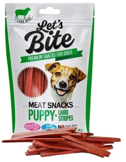 Brit Let’s Bite Meat Snacks - Lamb Stripes Puppy – Expirace 02/2021