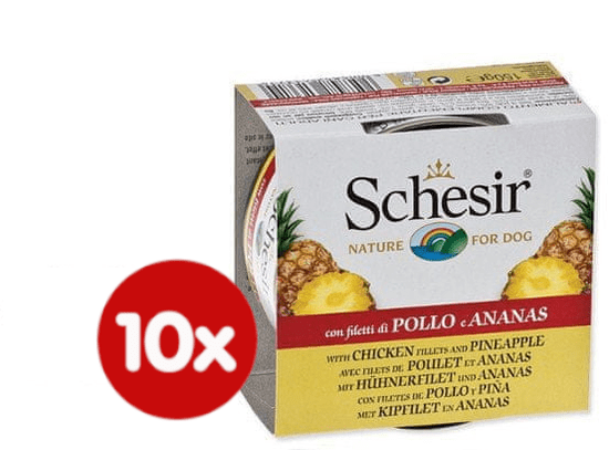 Schesir Konzerva Dog Fruit kuřecí + ananas 10 x 150 g