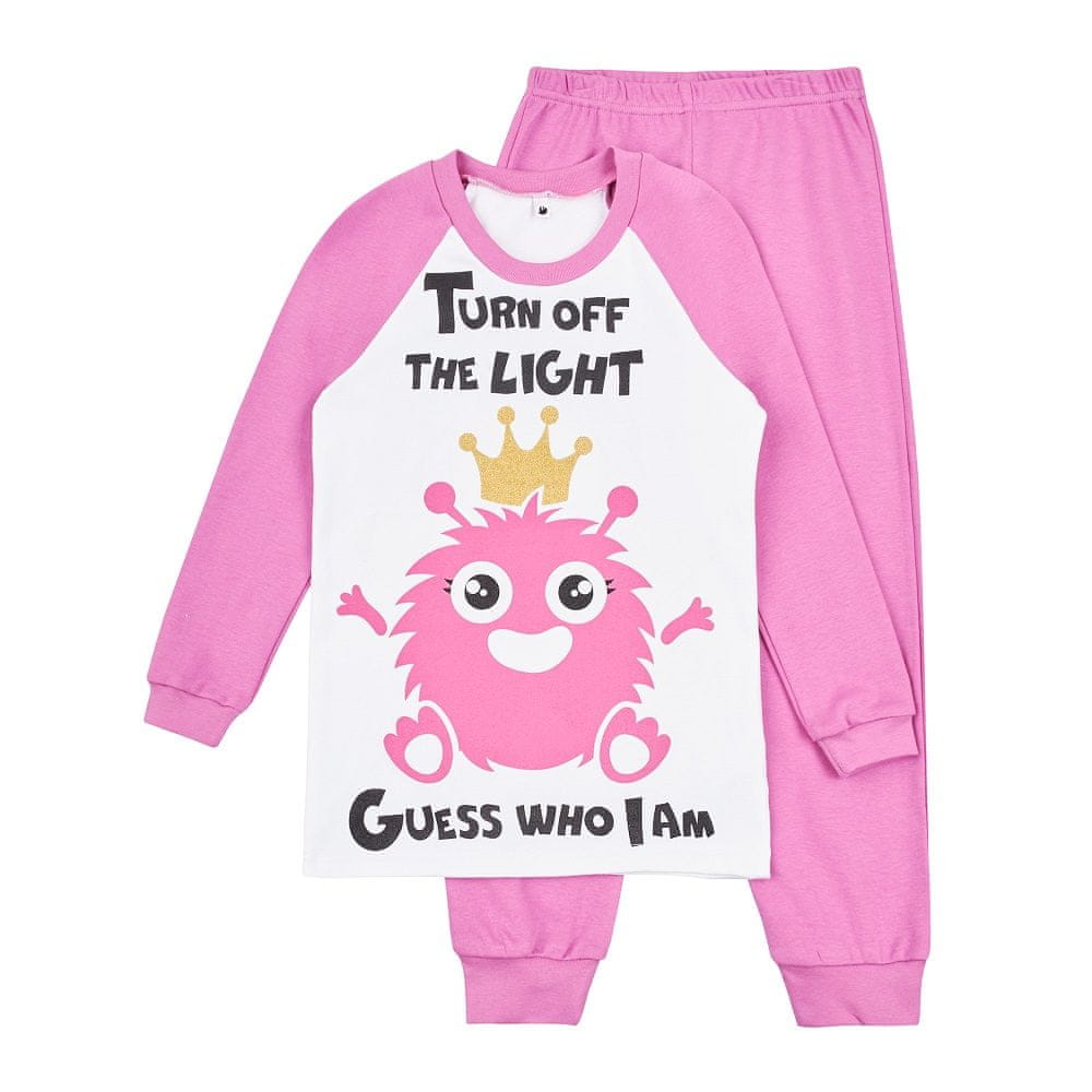 Garnamama dívčí svítící pyžamo Neon 116 růžová