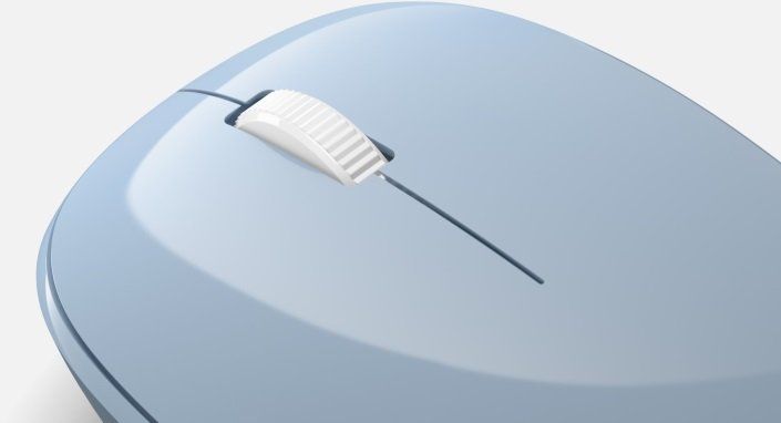 Kancelářská myš Microsoft Bluetooth Mouse, pastelová modrá (RJN-00018) bezdrátová 1 800 DPI komfort precizní senzor