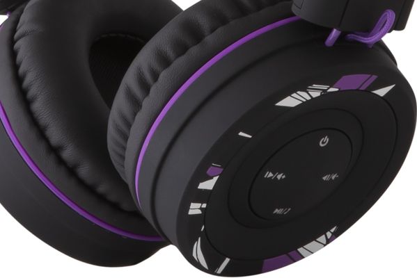 jedinečná Bluetooth sluchátka buxton bhp 7503 cool design graffiti kabelové připojení audio kabelem měniče 40 mm neodymové li-ion baterie výdrž 15 h integrovaný mikrofon handsfree hovory skládací konstrukce
