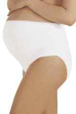 ITALIAN FASHION Bavlněné těhotenské kalhotky Mama Maxi bílé bílá XXL