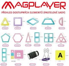 MAGPLAYER Magplayer magnetická stavebnice 14 ks