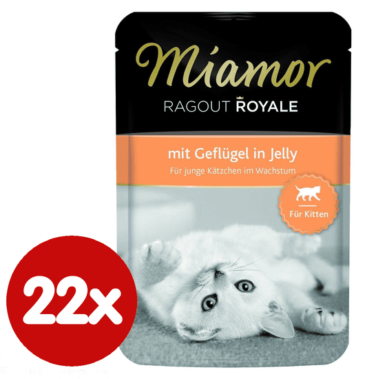 Finnern Kapsička Miamor Ragout Royale Kitten drůbež v želé 22 x 100g