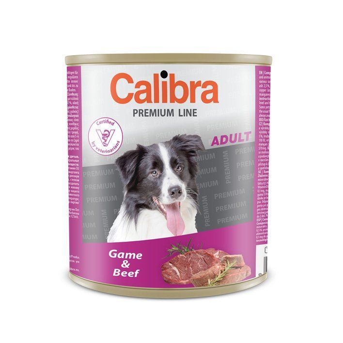 Levně Calibra Dog Premium Adult zvěřina + hovězí, 800g